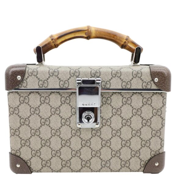 Gucci  Globe Trotter GG Supreme Canvas Shoulder Bag Beige - Picture 3 of 14